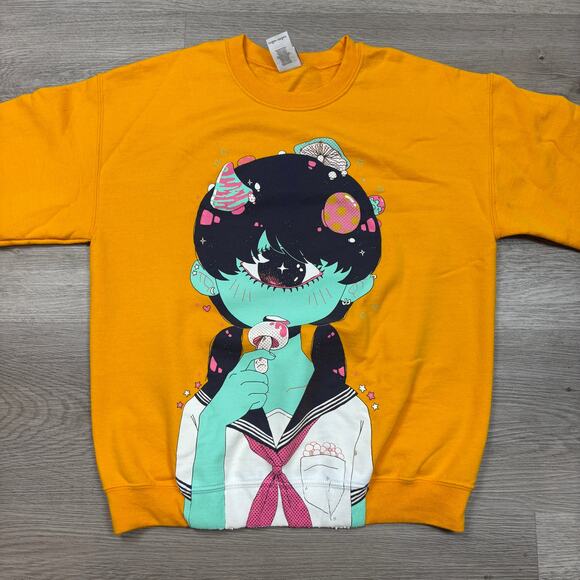 Rare OMOCAT Mushroom Cyclops Girl Sweatshirt Size Medium Limited Edition - Picture 2 of 9